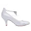 Vintage Satin Wedding Shoes 3 Inch Stiletto Heels Pumps White Bridal Shoes Ankle Strap With Tassel