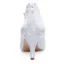Vintage Satin Wedding Shoes 3 Inch Stiletto Heels Pumps White Bridal Shoes Ankle Strap With Tassel