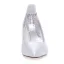 Vintage Satin Wedding Shoes 3 Inch Stiletto Heels Pumps White Bridal Shoes Ankle Strap With Tassel