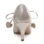 Sparkly Wedding Shoes Stiletto Heels Pumps Champagne Bridal Shoes With Glitter