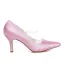 Vintage Pink Wedding Shoes Stiletto Heels Pumps Satin Bridal Shoes Pointed Toe