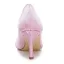 Vintage Pink Wedding Shoes Stiletto Heels Pumps Satin Bridal Shoes Pointed Toe