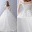 Robes De Mariée Élégantes 2016 Robe De Bal De L'épaule Perles Perles Appliques De Dentelle Dos Nu Robe De Mariée