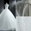 Robes De Mariée Élégantes 2016 Robe Boule Scoop Cou Perles Paillettes Perles Volants En Tulle Robe De Mariée Dos Nu