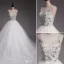 Handmade Wedding Dresses 2016 Ball Gown Scoop Neck High Grade Beading Pearl Rhinestone Backless Bridal Gowns