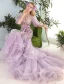 Stunning Prom Dresses 2016 Mermaid Scoop Neck Applique Flowers Ruffled Organza Prom Dress