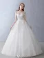 Robes De Mariée Élégantes 2016 Robe De Bal De L'épaule Perles Perles Appliques De Dentelle Dos Nu Robe De Mariée