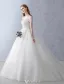 Robes De Mariée Élégantes 2016 Robe De Bal De L'épaule Perles Perles Appliques De Dentelle Dos Nu Robe De Mariée