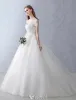 Elegant Wedding Dresses 2016 Ball Gown Off The Shoulder Beading Pearl Applique Lace Backless Bridal Gown