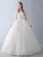 Elegant Wedding Dresses 2016 Ball Gown Strapless Applique Lace Ruffle Tulle Bridal Gown With Shawl