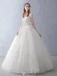 Elegant Wedding Dresses 2016 Ball Gown Strapless Applique Lace Ruffle Tulle Bridal Gown With Shawl