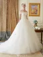 Stunning Wedding Dresses 2016 Ball Gown Off The Shoulder Applique Flowers Ivory Bridal Gown