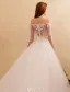 Elegant Wedding Dresses 2016 Off The Shoulder Beading Applique Lace Ruffle Tulle Backless Bridal Gown