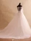 Elegant Wedding Dresses 2016 Off The Shoulder Beading Applique Lace Ruffle Tulle Backless Bridal Gown