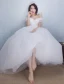 Beautiful Wedding Dresses 2016 Ball Gown Off The Shoulder Long Tulle Bowknot Corset Bridal Gown