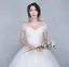 Beautiful Wedding Dresses 2016 Ball Gown Off The Shoulder Long Tulle Bowknot Corset Bridal Gown