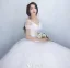 Beautiful Wedding Dresses 2016 Ball Gown Off The Shoulder Long Tulle Bowknot Corset Bridal Gown