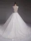Handmade Wedding Dresses 2016 Ball Gown Scoop Neck High Grade Beading Pearl Rhinestone Backless Bridal Gowns