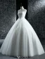Robes De Mariée Élégantes 2016 Robe Boule Scoop Cou Perles Paillettes Perles Volants En Tulle Robe De Mariée Dos Nu