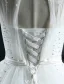 Robes De Mariée Élégantes 2016 Robe Boule Scoop Cou Perles Paillettes Perles Volants En Tulle Robe De Mariée Dos Nu
