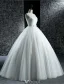 Robes De Mariée Élégantes 2016 Robe Boule Scoop Cou Perles Paillettes Perles Volants En Tulle Robe De Mariée Dos Nu