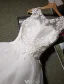 Beautiful Wedding Dresses 2016 Ball Gown Scoop Rhinestone Neck Applique Lace Petals Sleeveless Bridal Gown