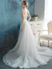 Stunning Beach Wedding Dresses 2016 Mermaid Strapless Applique Lace Flowers Detachable Train Bridal Gown