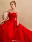 Princess Evening Dresses 2016 Sweetheart Ruffled Satin Backless Corset Long Dress