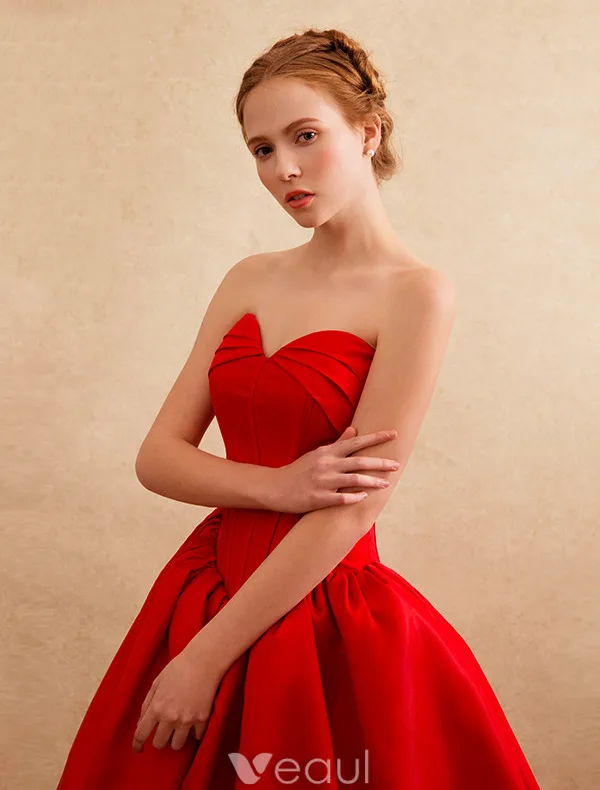 Princess Evening Dresses 2016 Sweetheart Ruffled Satin Backless Corset Long Dress