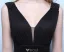 Robes De Soirée Sexy 2016 Une Ligne À Faible Dos Nu V Robe De Mousseline À Volants Noir Avec Des Perles