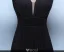 Robes De Soirée Sexy 2016 Une Ligne À Faible Dos Nu V Robe De Mousseline À Volants Noir Avec Des Perles