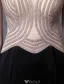 Glitter Evening Dresses 2016 Mermaid V-neck Sleeveless Beading Rhinestone Split Front Black Long Dress