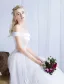 Simple Wedding Dresses 2016 Ball Gown Off The Shoulder Satin With White Tulle Bridal Gown