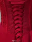 Elegant Prom Dresses 2016 A-line Off The Shoulder Beading Corset Tulle Burgundy Tulle Long Dress