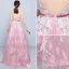 Beautiful Prom Dresses 2016 A-line Scoop Neck Applique Lace Navy Blue Tulle Long Dress