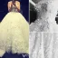 Luxury Wedding Dresses 2016 Ball Gown Strapless Applique Lace Flower Pure Handmade Bridal Dress With 4m Veil
