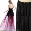 Sexy Cocktail Party Dress 2016 Strapless Gradient Color Chiffon Transparent Dress