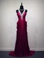 Robe De Soirée Scintillantes 2016 Une Ligne De Paillettes Licol De Perles Ruffle Mousseline De Soie Backless Robe Longue