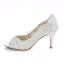 Elegant White Satin Bridal Shoes 3 Inch High Heels Stiletto Pumps