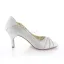 Elegant White Satin Bridal Shoes 3 Inch High Heels Stiletto Pumps