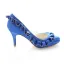 Classic Blue Satin Wedding Shoes 3 inch High Heels Stiletto Pumps