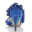 Classic Blue Satin Wedding Shoes 3 inch High Heels Stiletto Pumps