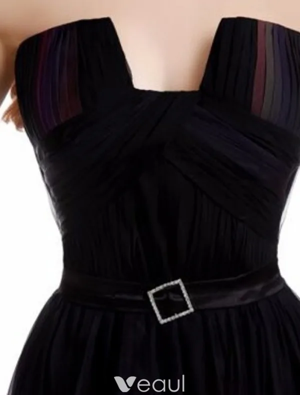 Sexy Cocktail Party Dress 2016 Strapless Gradient Color Chiffon Transparent Dress