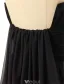 Sexy Cocktail Party Dress 2016 Strapless Gradient Color Chiffon Transparent Dress