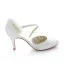 Elegant White Satin Bridal Shoes  Stiletto Heels Pumps With Pearl