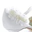 Elegant White Satin Bridal Shoes  Stiletto Heels Pumps With Pearl