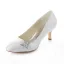 Chaussures De Mariage Élégant De Satin Escarpin Blanc Talon Aiguille Avec Le Cristal
