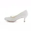 Chaussures De Mariage Élégant De Satin Escarpin Blanc Talon Aiguille Avec Le Cristal