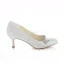 Chaussures De Mariage Élégant De Satin Escarpin Blanc Talon Aiguille Avec Le Cristal