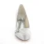 Chaussures De Mariage Élégant De Satin Escarpin Blanc Talon Aiguille Avec Le Cristal